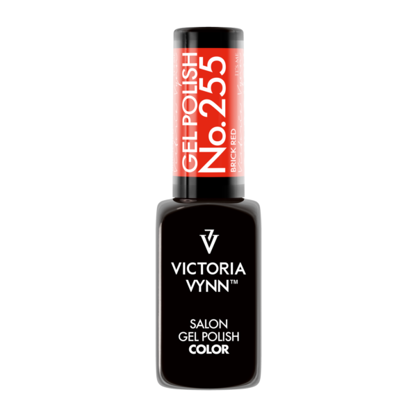 GEL POLISH COLOR 255C BRICK RED